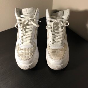 Nike Air Force 1 Custom silver snake